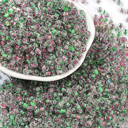 Transparent Inside Colours Glass Seed Beads X1-SEED-A032-04U-1