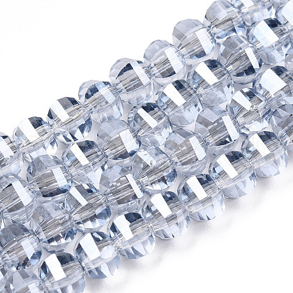 Electroplate Glass Beads Strands EGLA-Q094-A04-1