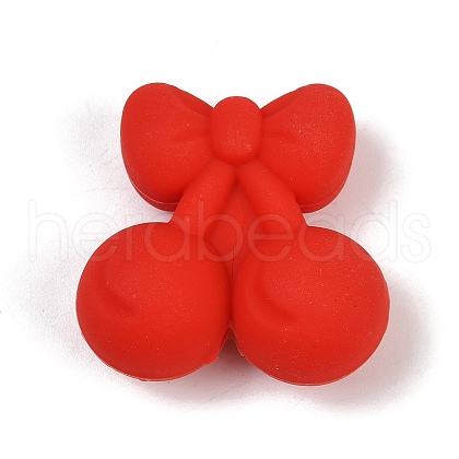 Cherry Food Grade Silicone Focal Beads SIL-A011-01B-1