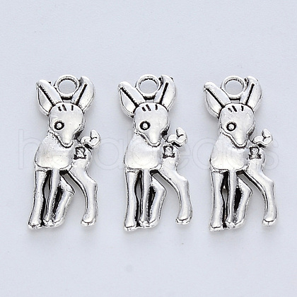 Tibetan Style Alloy Pendants TIBE-R316-065AS-RS-1