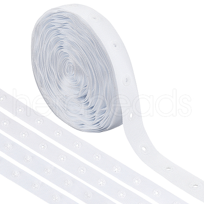 Plastic Snap Button Tape Trim Polyester Ribbons DIY-WH0632-31B-1