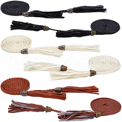 CRASPIRE 5Pcs 5 Styles PU Leather Wrap Around Chain Belt AJEW-CP0008-15-1