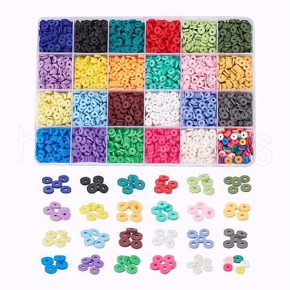 4224Pcs 24 Colors Handmade Polymer Clay Beads CLAY-YW0001-16-1