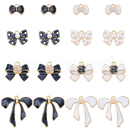 SUNNYCLUE 48Pcs 8 Styles Alloy Enamel Charms ENAM-SC0004-31-1