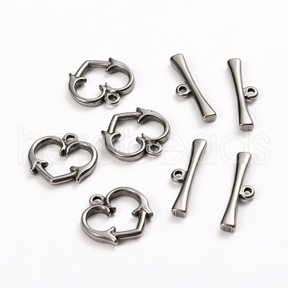 Tarnish Resistant 304 Stainless Steel Toggle Clasps STAS-D142-06A-P-1
