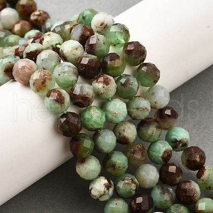 Natural Chrysoprase Beads Strands G-G259-D15-5mm-1