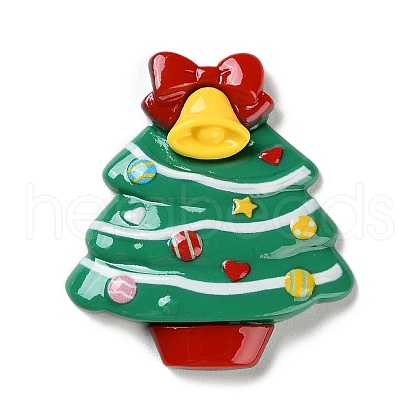 Christmas Theme Opaque Resin Cabochons RESI-F053-A06-1