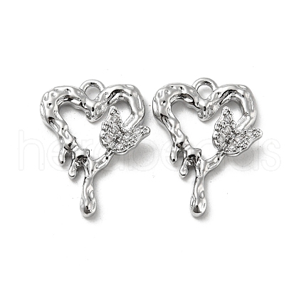 Brass Micro Pave Cubic Zirconia Pendants KK-H460-43P-1