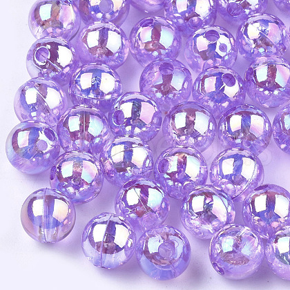 Transparent Plastic Beads OACR-S026-6mm-05-1