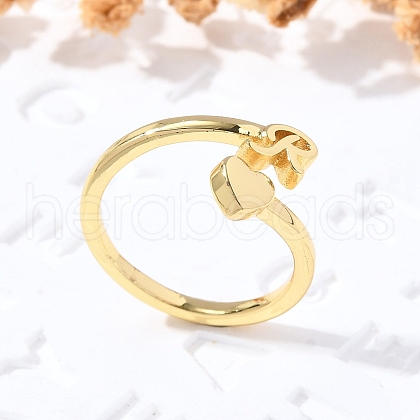 Brass Cuff Rings for Women RJEW-U044-R-1
