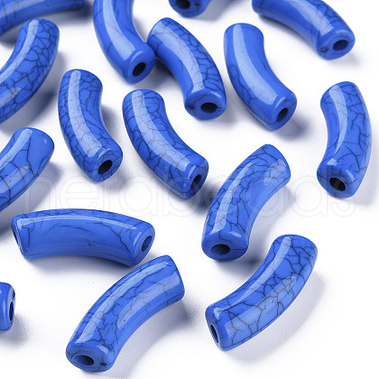 Opaque Crackle Acrylic Beads X2-MACR-S372-001N-013-1