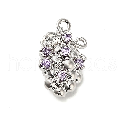 Brass Micro Pave Cubic Zirconia Pendants KK-L229-001P-06-1