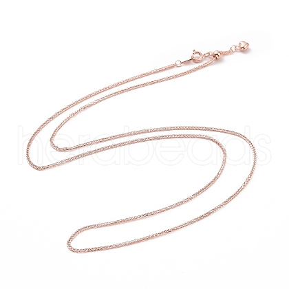 925 Sterling Silver Wheat Chains Necklace for Women STER-I021-02C-RG-1