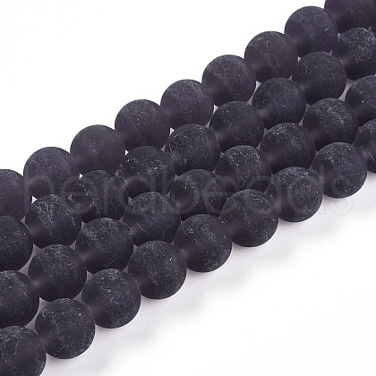 Transparent Glass Beads Strands GLAA-T032-T10mm-MD03-1