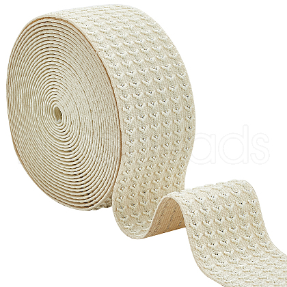 5 Yards Flat Polyester Elastic Wide Band OCOR-WH0090-052B-1