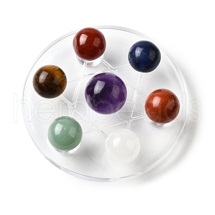 Chakra Acrylic Base Seven Star Group Display Decorations DJEW-K031-02-1