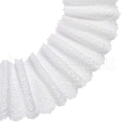 MAYJOYDIY US 5 Yards Cotton Embroidery Flower Lace Trim OCOR-MA0001-30-1
