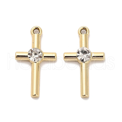 Alloy Rhinestone Pendants FIND-I043-09G-1