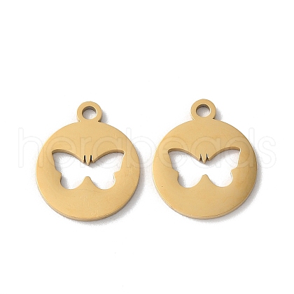 Ion Plating(IP) 304 Stainless Steel Charms STAS-F300-01G-1