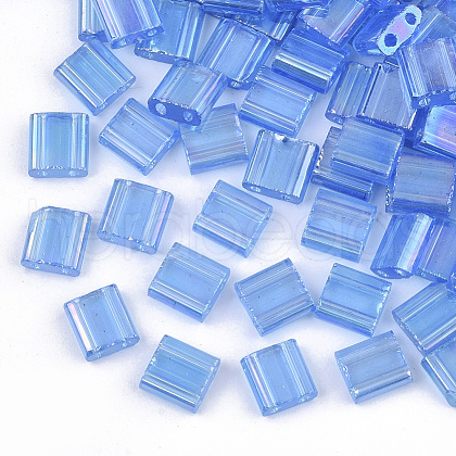 2-Hole Transparent Glass Seed Beads SEED-S023-29C-03-1