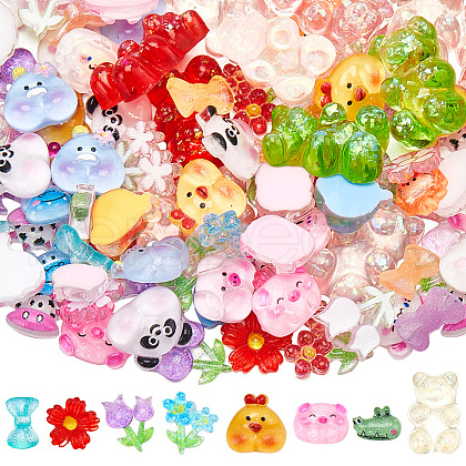 SOFPLATE 11 Styles Transparent Resin Decoden Cabochons RESI-SP0001-11-1