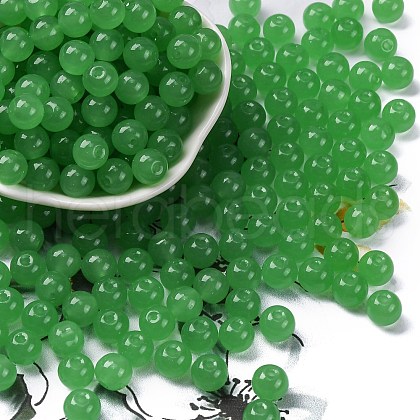 Imitation Jade Glass Seed Beads SEED-Z004-J8MM-08-1