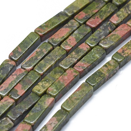 Natural Unakite Beads Strands G-F631-E24-1