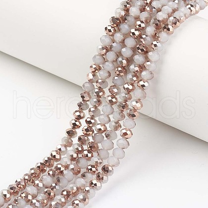 Electroplate Glass Beads Strands EGLA-A034-J10mm-N03-1