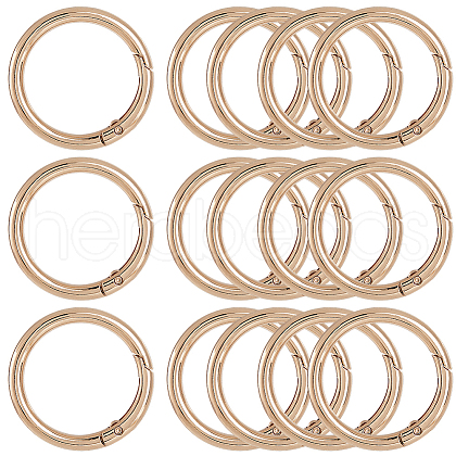 SOFPLATE 10Pcs Alloy Spring Gate Rings FIND-SP0001-38G-1