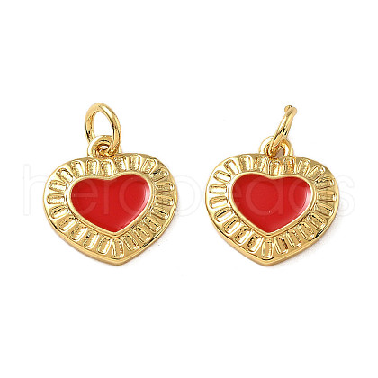 Brass Enamel Charms KK-R229-06G-04-1
