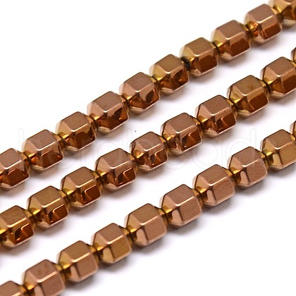 Electroplate Non-magnetic Synthetic Hematite Beads Strands G-I095-02-1