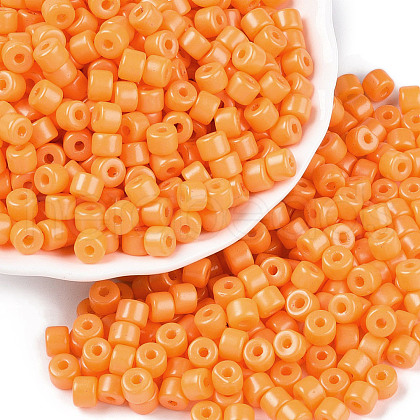 Opaque Baking Paint Glass Seed Beads SEED-T008-02F-1