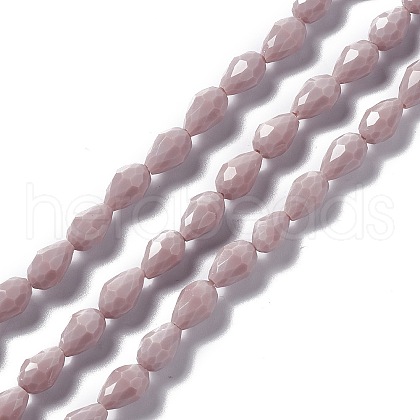 Faceted Glass Beads Strands GLAA-E037-01F-1