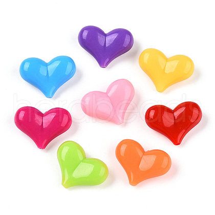 Opaque Acrylic Beads X-SACR-N018-11-1
