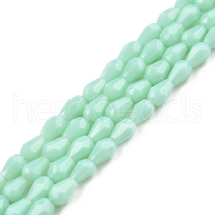 Opaque Solid Color Glass Beads Strands GLAA-N052-02-A12-1