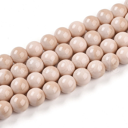 Baking Painted Glass Beads Strands DGLA-N012-8mm-07-1