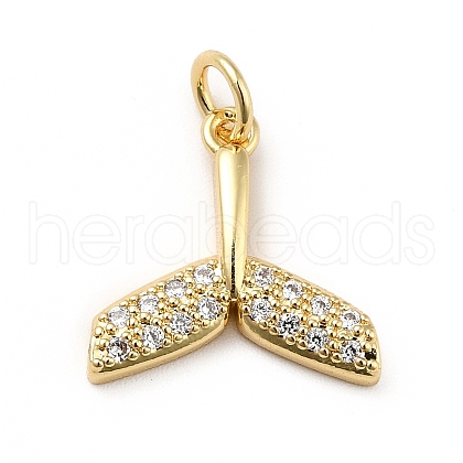 Brass Micro Pave Cubic Zirconia Pendants KK-H433-26G-1