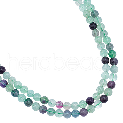 ARRICRAFT Natural Rainbow Fluorite Bead Strands G-AR0002-07-1