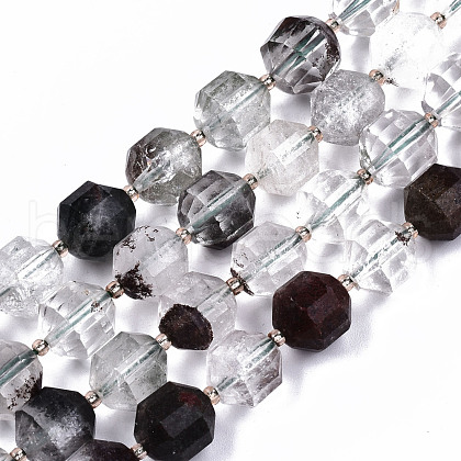 Natural Green Lodolite Quartz/Garden Quartz Beads Strands G-S362-056C-1
