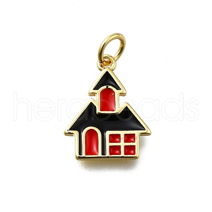 Brass Enamel Charms KK-K400-27G-1