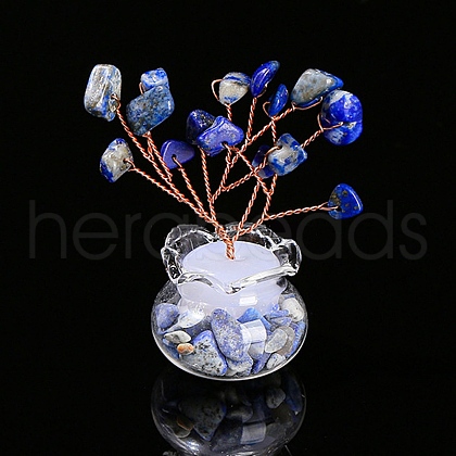 Mother's Day Natural Lapis Lazuli Chips Tree Decorations PW-WG5CB05-10-1