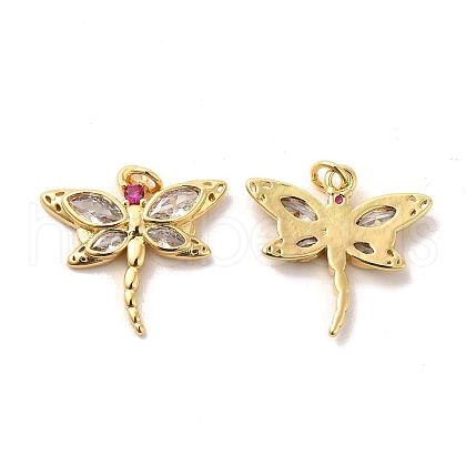 Brass Micro Pave Cubic Zirconia Pendants KK-A180-09G-1