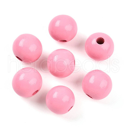 Painted Natural Wood Beads X-WOOD-A018-16mm-13-1