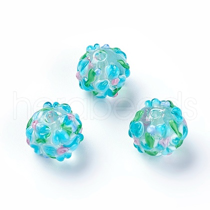 Handmade Bumpy Lampwork Beads LAMP-E021-07A-1