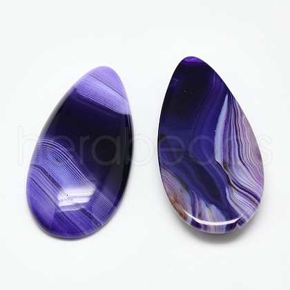 Dyed Natural Strip Agate Cabochons X-G-Q957-05F-1