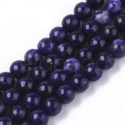 Natural Charoite Beads Strands G-S150-57-6mm-1