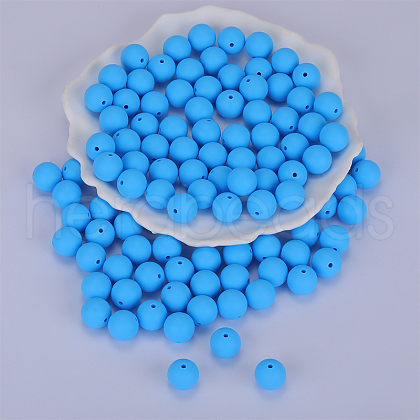 Round Silicone Focal Beads SI-JX0046A-14-1