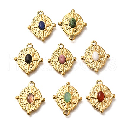 Natural Mixed Stone Pendants STAS-K295-06G-1