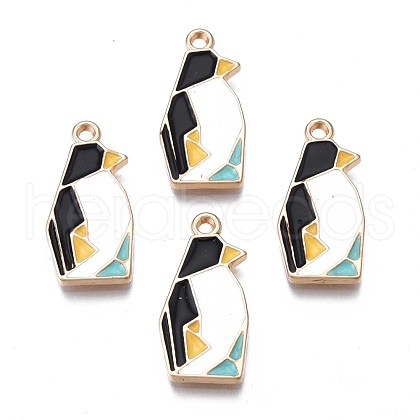 Rack Plating Alloy Enamel Pendants ENAM-S122-77-1