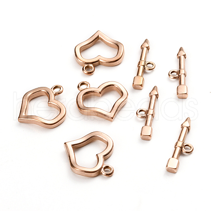 Ion Plating(IP) 304 Stainless Steel Toggle Clasps STAS-D142-02A-RG-1